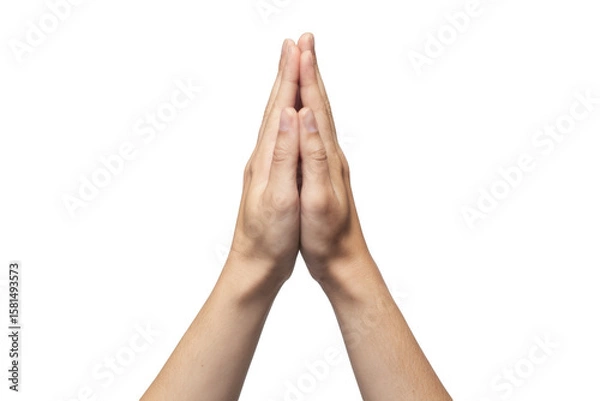 Obraz praying hands isolated on white background