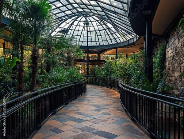 Obraz Indoor Tropical Garden Pathway