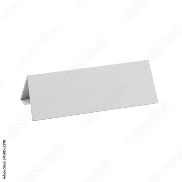 Fototapeta Blank Rectangular Place Card Standing Upright for Event Table Settings