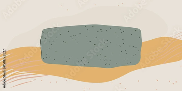 Fototapeta Abstract Still Life with Geometric Shapes and Earthy Tones Perfect for Backgrounds and Modern Design Projects