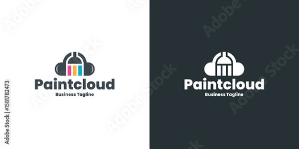 Obraz colorful paint cloud logo vector