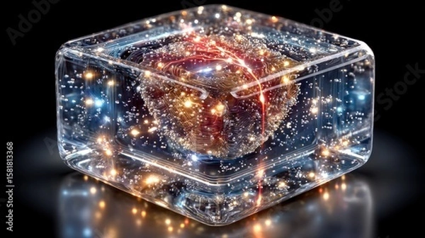 Fototapeta Cosmic Cube: A Universe Encased in Ice
