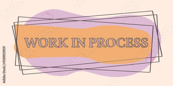 Fototapeta Abstract Work in Process Graphic with Geometric Shapes and Pastel Colors a Concept for Projects Under Development or Ongoing Tasks and Improvements