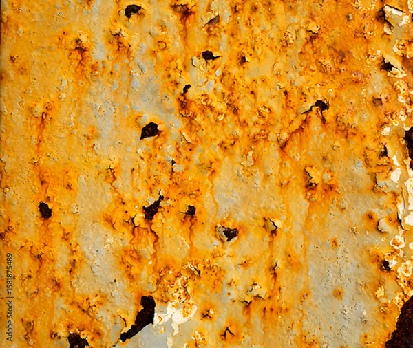 Obraz Rust iron rusty steel background old sheet brown orange color effect weathered wall floor rough pattern seamless dirty grounge metallic damaged rusted textured backdrop industrial material scratch.