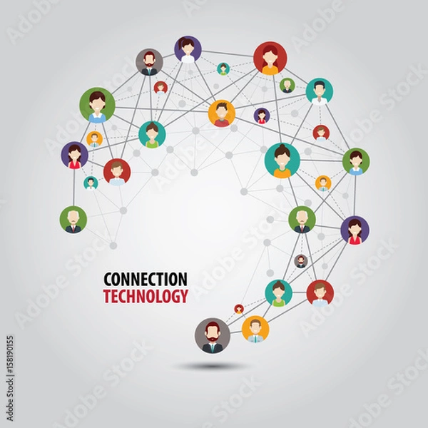 Obraz Circle Connection Technology