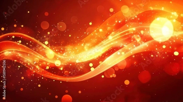 Obraz Abstract fiery wave background