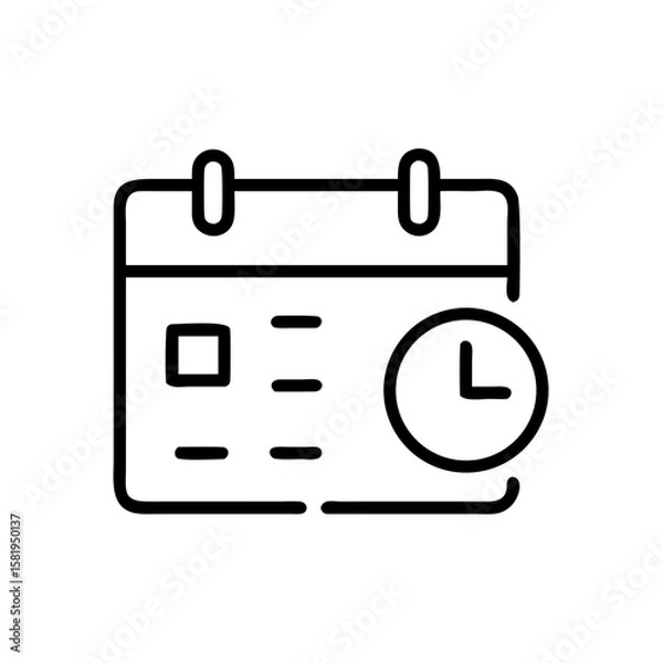 Obraz schedule Line Icon Symbol Pictogram Outline
