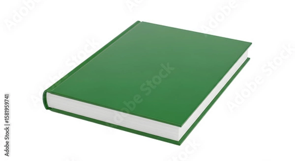 Fototapeta Green book cover on black background