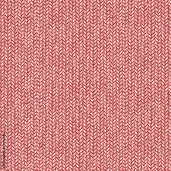 Fototapeta Seamless texture imitating a knitted fabric with a fine zigzag pattern. Hand-drawn in watercolor for fabric, wrappers, covers, and packaging.