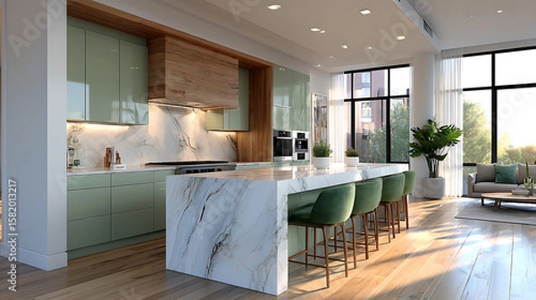 Obraz Contemporary home kitchen space