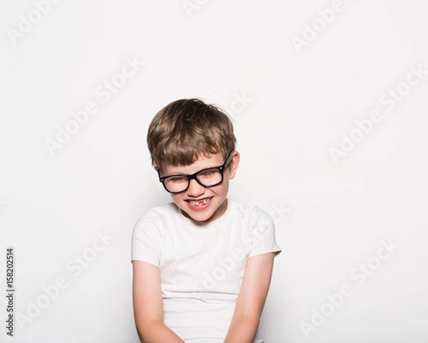 Obraz Boy on White Background
