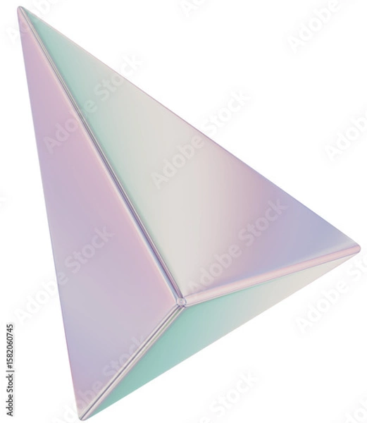 Obraz pyramid 3D Abstract Pastel Iridescent Shape