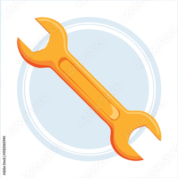 Fototapeta Cute wrench flat vector