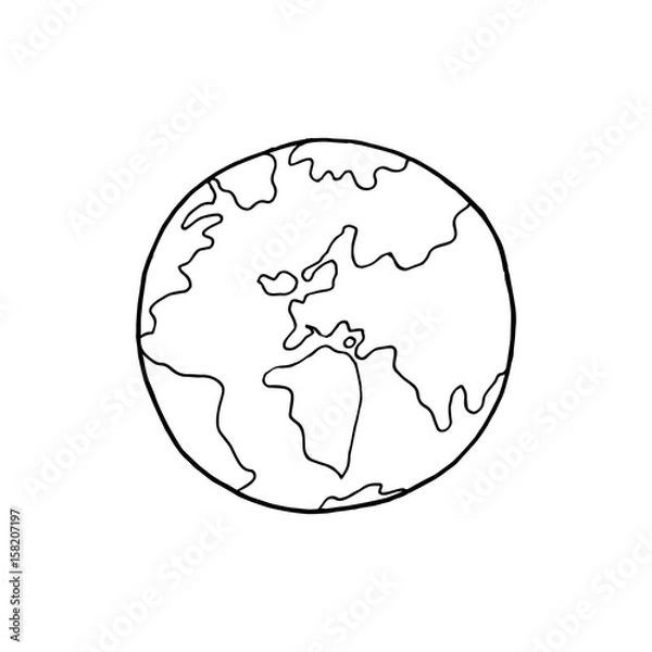 Fototapeta Hand drawn earth