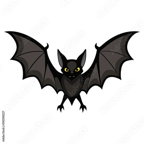 Obraz A bat silhouette vector on white background