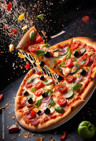 Obraz The Authentic Glow: Perfect Pizza, Perfect Setting