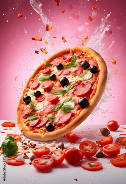 Obraz The Authentic Glow: Perfect Pizza, Perfect Setting