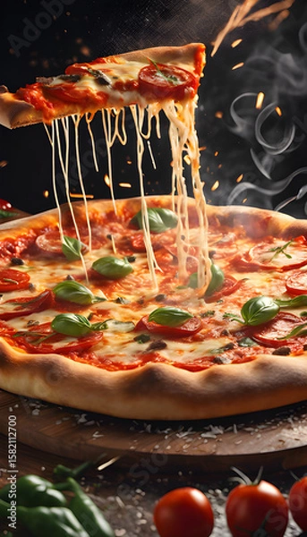 Obraz The Authentic Glow: Perfect Pizza, Perfect Setting