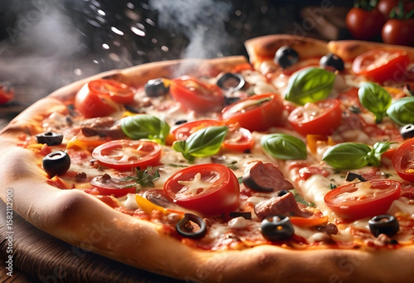 Obraz The Authentic Glow: Perfect Pizza, Perfect Setting