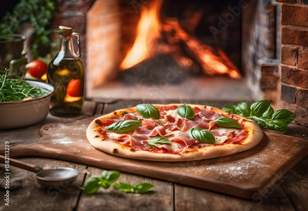 Obraz The Authentic Glow: Perfect Pizza, Perfect Setting