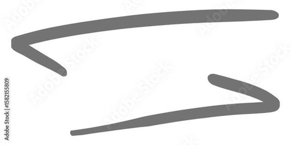 Fototapeta Hand-drawn grey refresh arrow icon. A curvy loop symbol for cycle, exchange, or reload concepts, versatile digital graphic element. High-quality isolated object on transparent background, PNG cutout