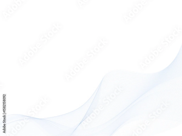 Obraz 細い曲線の背景（下側,青）