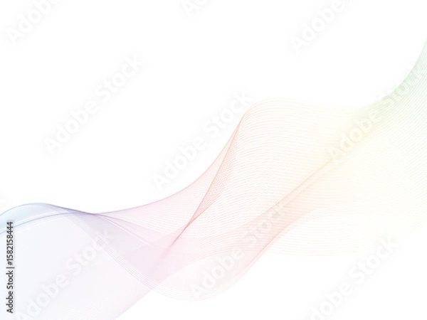 Obraz 細い曲線の背景（カラフル）