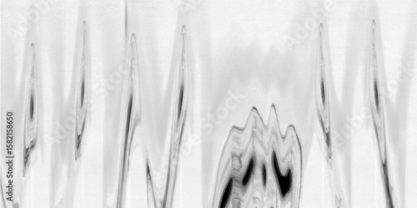 Fototapeta Pronounced grey wavy glitch lines effect. Abstract digital distortion texture and clear signal error overlay, suitable for edgy backgrounds, web design, or futuristic art. Isolated graphic on transpar