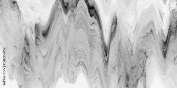 Fototapeta Dynamic grey wavy glitch texture. An abstract digital distortion visual effect and atmospheric signal noise overlay, ideal for modern tech backgrounds or video transitions. Isolated  on transparent bg