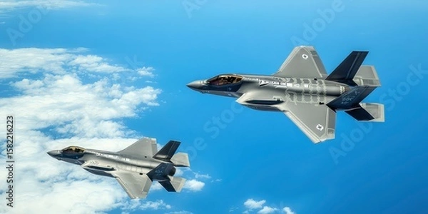 Fototapeta Jets Performing Aerial Maneuver in The Sky