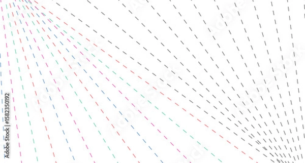 Fototapeta Abstract Radiating Dashed Lines Background - Subtle Digital Geometric Pattern