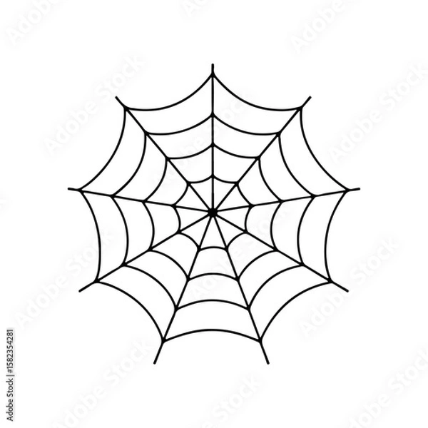 Fototapeta Spider web isolated on white vector