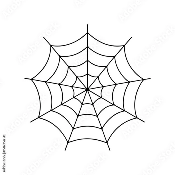Fototapeta Spider web isolated on white vector