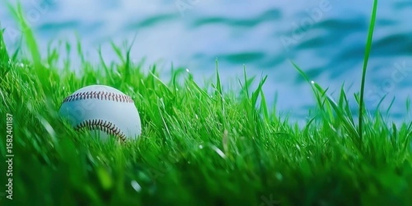 Obraz Baseball Field Closeup