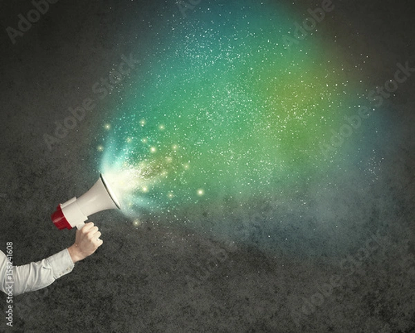 Obraz Hand holding megaphone