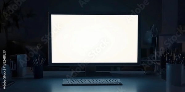 Obraz Desktop Monitor White Background