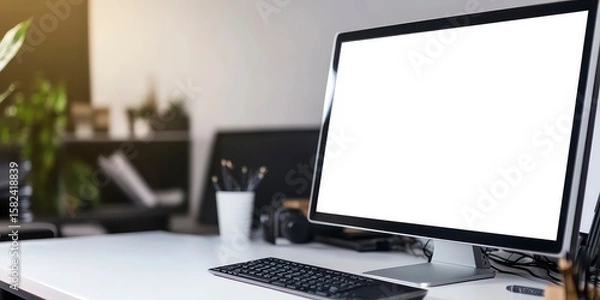 Obraz Desktop Monitor White Background