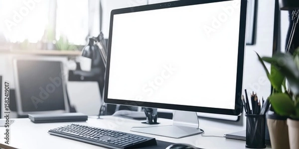 Obraz Desktop Monitor White Background