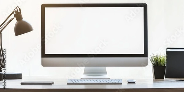 Obraz Desktop Monitor White Background