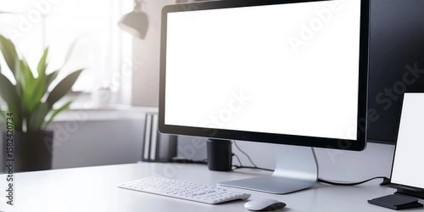 Obraz Desktop Monitor White Background