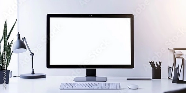 Obraz Desktop Monitor White Background