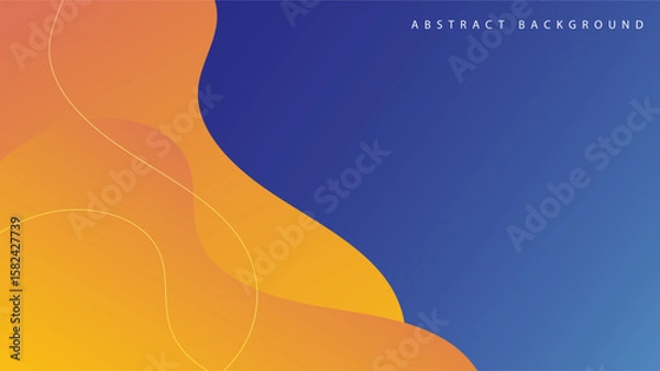Obraz Abstract modern yellow and blue background. vector.