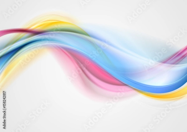Fototapeta Colorful smooth blurred waves background