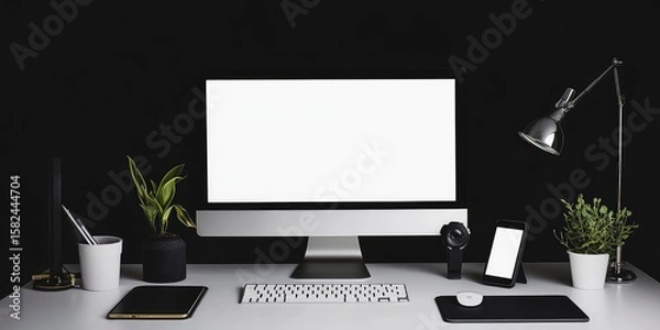Obraz Computer Display Mockup Desk