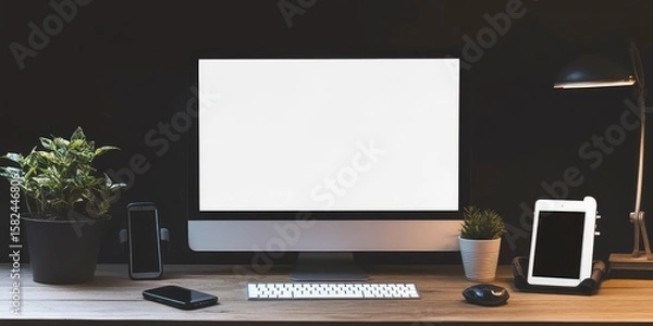 Obraz Computer Display Mockup Desk