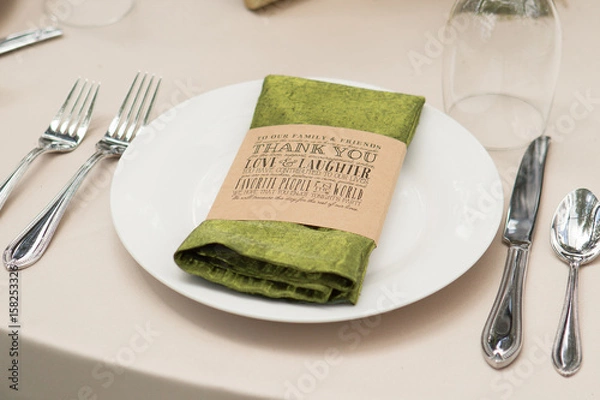 Obraz Thank You Label Place Setting