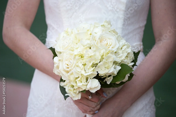 Obraz White Roses Wedding Bouquet