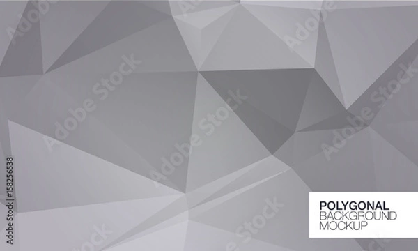 Fototapeta Polygonal greeting card mockup
