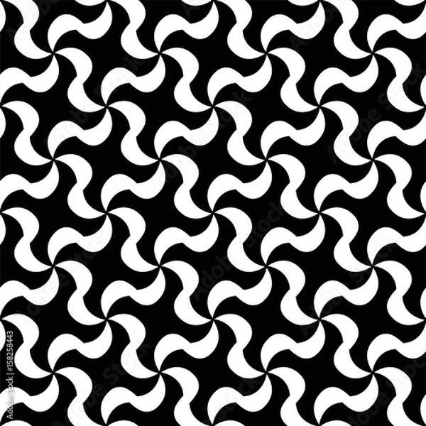 Obraz Black and white seamless pattern. Geometric print