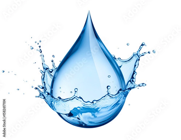 Obraz Realistic Splashing Water Drop – High Detail